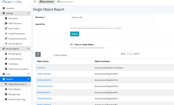 3-SingleObjectReport